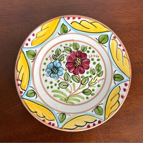Decorative Hand Painted Floral Wall Plate Spain - Picture 3 of 7